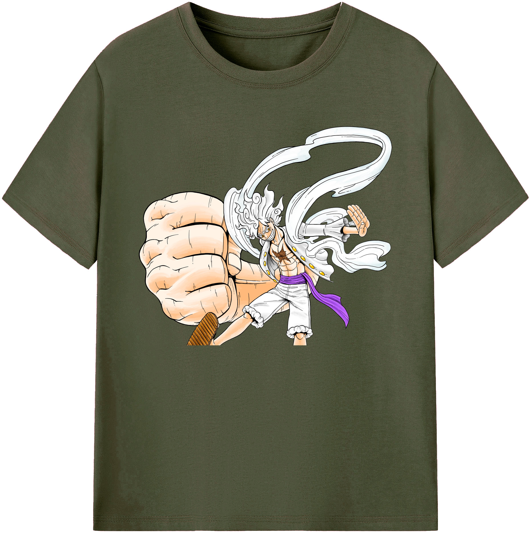 ワンピース モンキー・D・ルフィ ONE PIECE Monkey D. Luffy 綿100％ メンズ半袖Tシャツ｜肌触りやわらか＆通気性